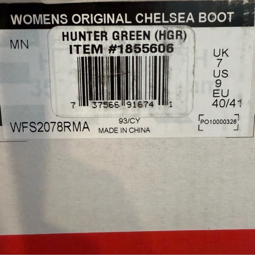 Hunter Women’s Original Chelsea Rain Boots – Hunter Green – Size 9 – NIB - Picture 7 of 7